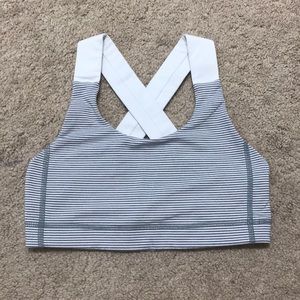 Lululemon striped sports bra